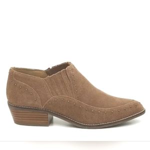 Crown Vintage Brown Leather Ankle Booties Size 8.5